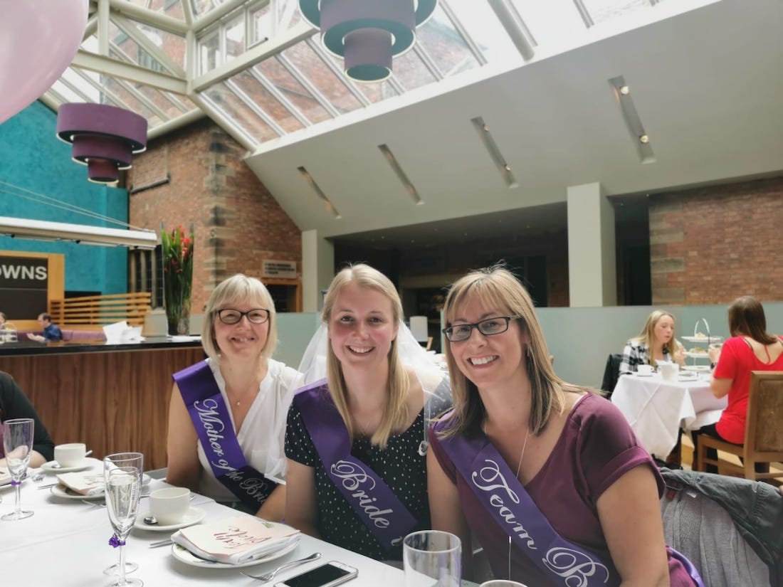Jessica her mom and aunt at Knutsford hen do 2019