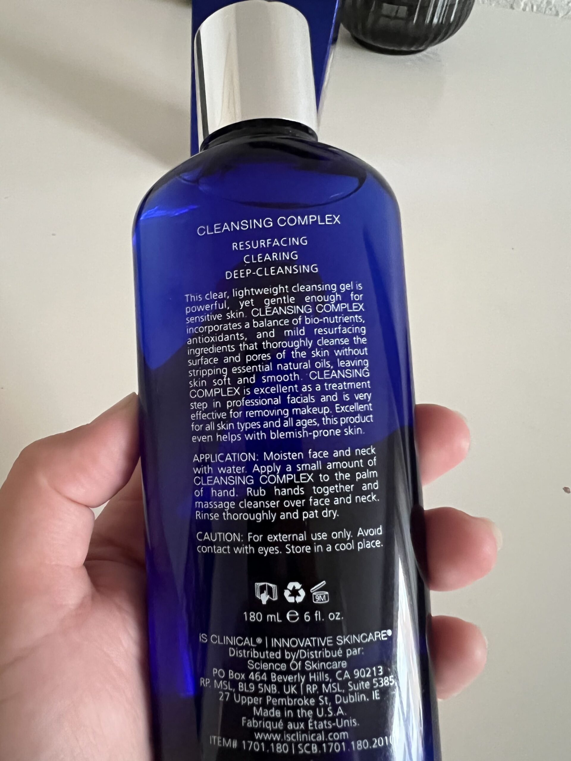 is clinical cleansing complex bottle how to use